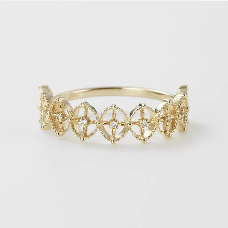 Vintage Lace Openwork Ring | S925 Sterling Silver 18K Gold Plated