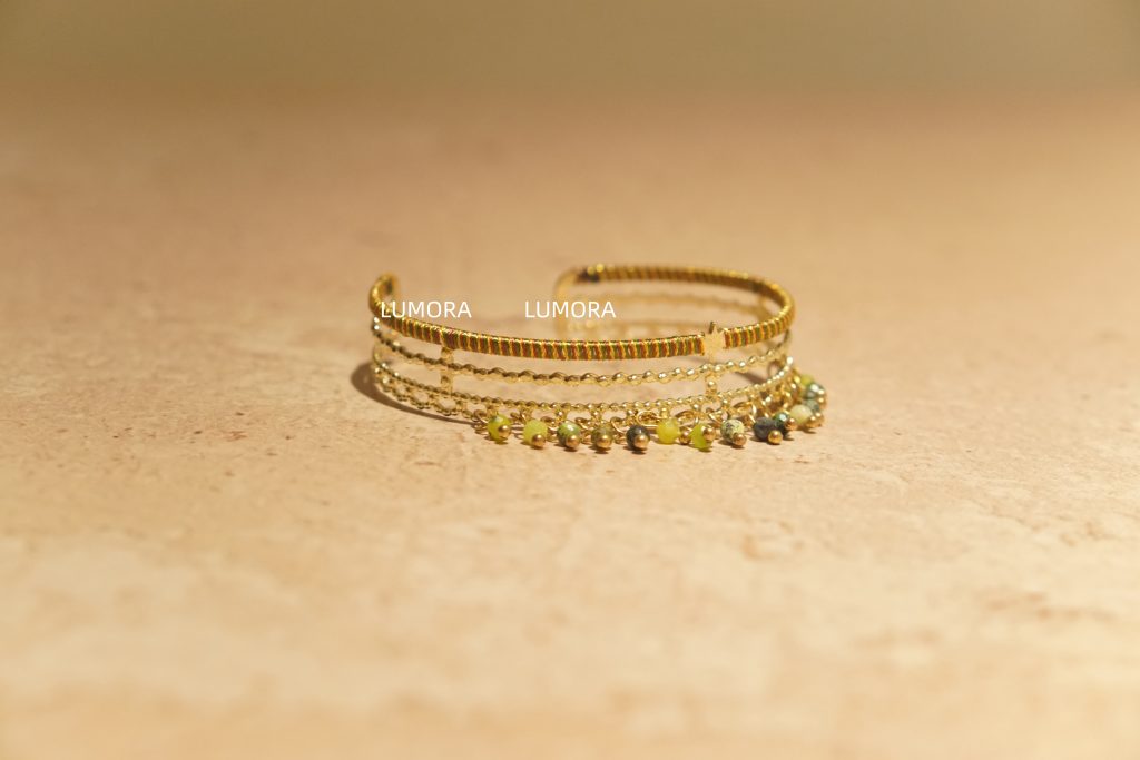 Handmade Green Gemstone Bangle