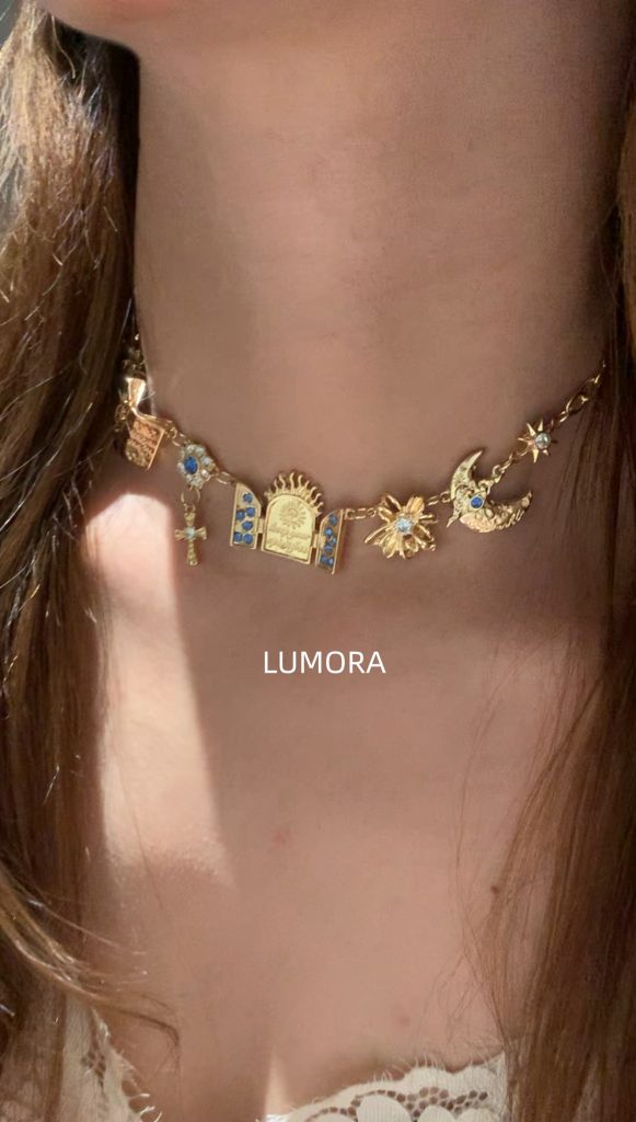 Vintage Moon & Cross Necklace